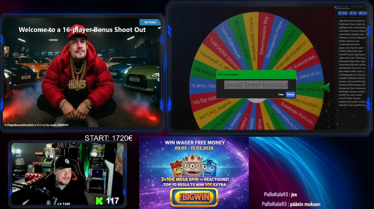 Huneasd stream slot session